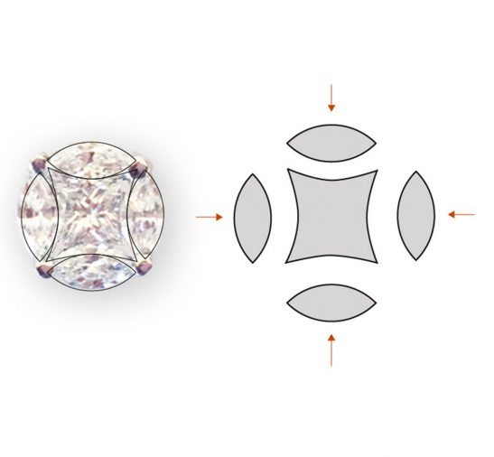 确定钻石纸牌的压力