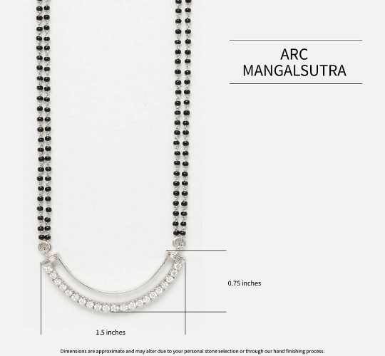 simple diamond mangalsutra design white gold