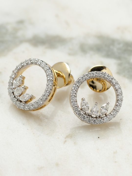 modern diamond earrings
