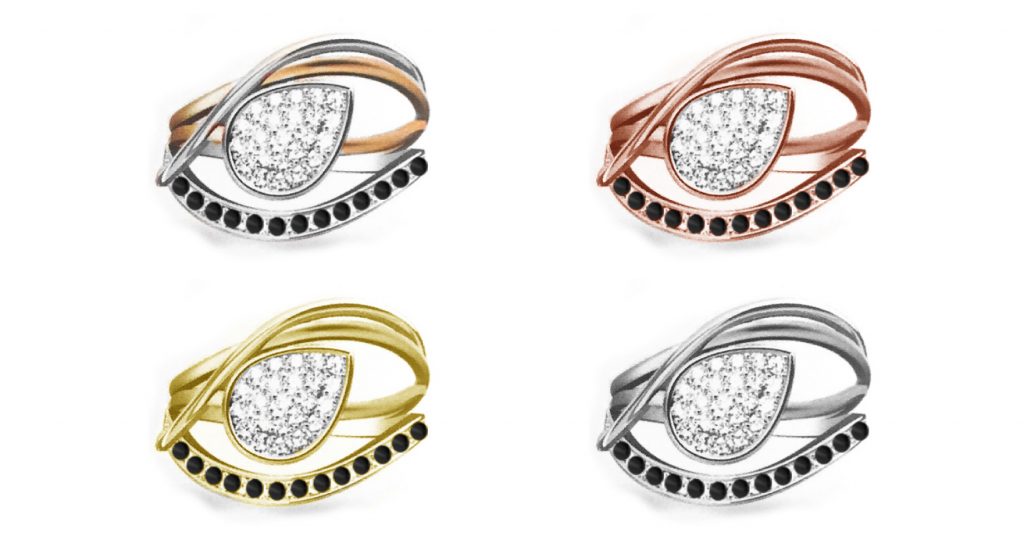 Mangalsutra Ring in white gold, Yellow gold, Rose Gold and Dual tone