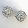 moissanite diamond earring studs with one-carat look