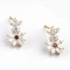 marquise diamond earrings with ruby